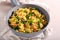 Chicken, zucchini and couscous casserole