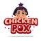 Chickenpox. logotyle. typography - vector