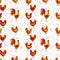 Chickens seamless pattern