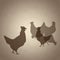Chickens seamless vector background