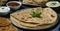 Chickpea chapati or chapati, popular Indian food