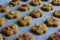 Chickpea cookies pastries with almonds and tea rose petals. Traditional Eastern sweets. Gluten free. Grain free. Paleo diet.