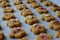 Chickpea cookies pastries with almonds and tea rose petals. Traditional Eastern sweets. Gluten free. Grain free. Paleo diet.