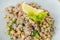 Chickpea salad with tuna, lemon and herbs