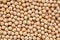 Chickpea seeds background, top view. Chick peas, or garbanzo beans