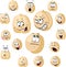 Chickpea Seeds Cartoon Vector Funny Illustration with Facial Expressions