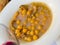 Chickpea stewed with iberian bacon with red wine