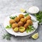 Chickpeas falafel balls, vegan food