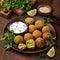 Chickpeas falafel balls, vegan food