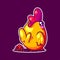 Chicks poop for icon, sticker and illustration