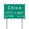 Chico City Limit road sign