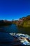 A Chidorigafuchi pond with cherry trees in Tokyo in spring wide shot