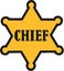 Chief star - sheriff sign
