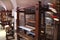 Chieri, Piedmont, Italy - 11/24/2010 - Antique wooden weaving looms at Textile Museum