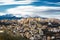 Chieti, one of the oldest cities in Abruzzo, with the snow-covered Maiella behind