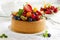 Chiffon cake with summer berries