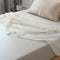 Chiffon Plain Sheet: Organic Sculpting Silk White Blanket With Precisionist Lines