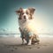 Chihuahua dog breed summer outfit. Summer dog chihuahua pet puppy wearing beach fashionable