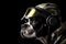 Chihuahua dog in a military helmet. Neural network AI generated