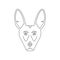 chihuahua face icon. Element of dog for mobile concept and web apps icon. Outline, thin line icon for website design and