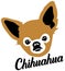 Chihuahua head with name