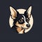 Chihuahua Icon: Crisp Graphic Design For Dog Head Logo
