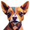 Chihuahua portrait. Colorful polygonal vector illustration. generative AI