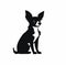Chihuahua Silhouette: Personal Iconography In Monochromatic Graphic Design