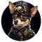 Chihuahua In A Suit: Realistic Fantasy Artwork With A Dieselpunk Twist