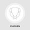 Chiken flat icon