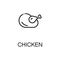 Chiken flat icon or logo for web design.