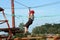 Child in adventure playground