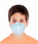 Child with allergy and a mask i