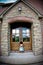 Child and antique door