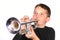 Child Blowing Trumpet