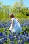 Child in Blue Bonnets