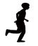 A child body running black color silhouette vector