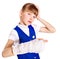 Child with broken arm.