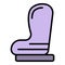 Child car seat side view icon color outline vector