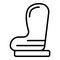 Child car seat side view icon, outline style