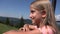 Child in Chairlift, Tourist Girl in Ski Cable, Kid in  Railway Mountains, Alpine