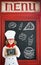 Child chef cook. Restaurant business concept