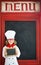 Child chef cook. Restaurant business concept