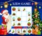 Child Christmas logical rebus, kids crossword