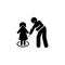 Child, circle, father, parent icon. Element of positive parenting icon. Premium quality graphic design icon. Signs and symbols