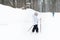 Child cross-country skiing