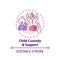 Child custody and support concept icon