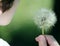 Child with dandelion