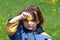 Child with dandelion