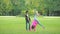 Child doing the Somersault. children play outdoors. brother and sister acrobats.